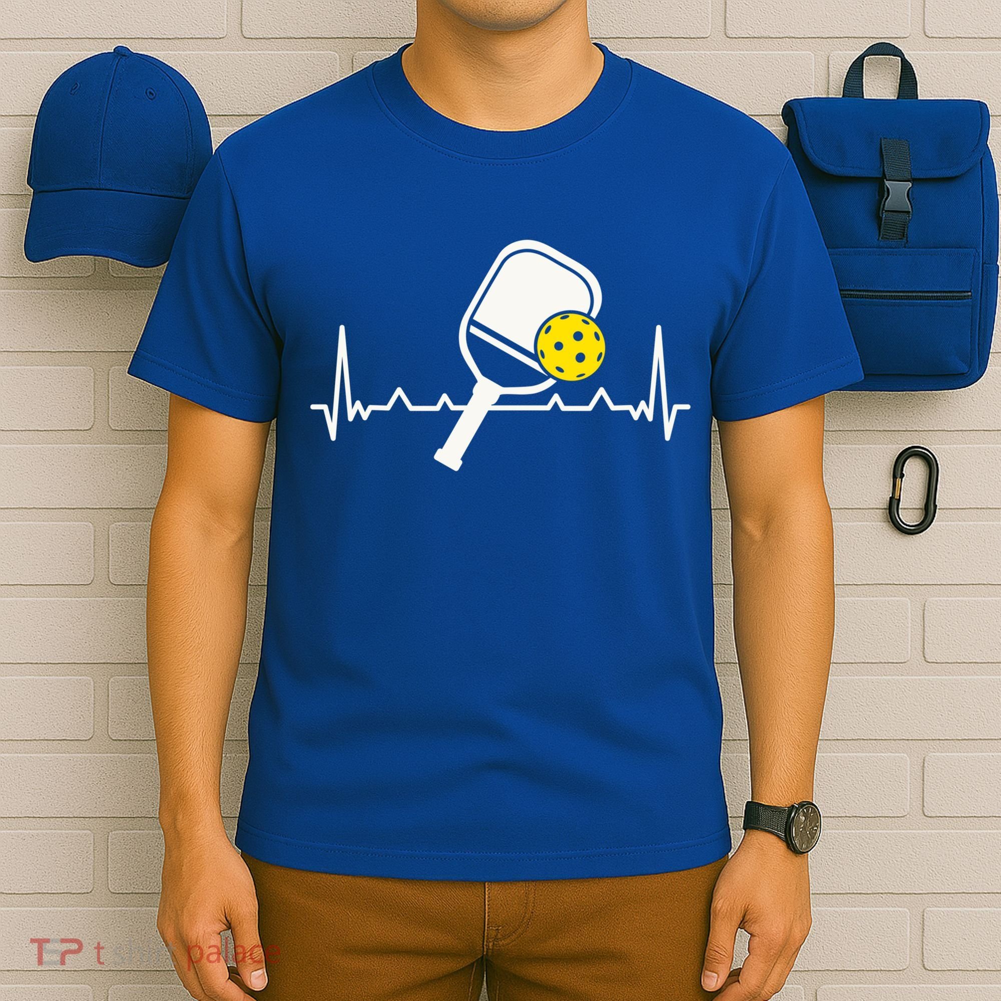 Pickleball Heartbeat Paddleball Gift Racket Singles Doubles Sport Gift T-Shirt