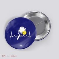 Pickleball Heartbeat Paddleball Gift Racket Singles Doubles Sport Gift Button thumb 0