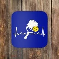 Pickleball Heartbeat Paddleball Gift Racket Singles Doubles Sport Gift Coaster thumb 0
