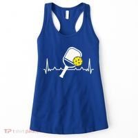 Pickleball Heartbeat Paddleball Gift Racket Singles Doubles Sport Gift Women's Tank Top thumb 0