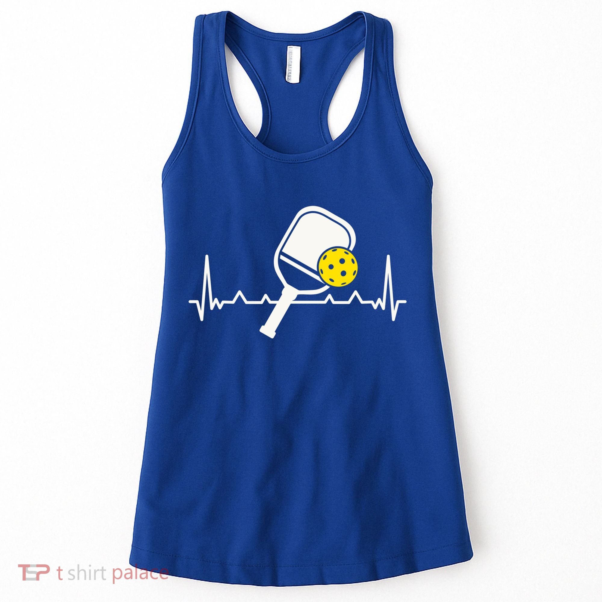 Pickleball Heartbeat Paddleball Gift Racket Singles Doubles Sport Gift Women's Tank Top