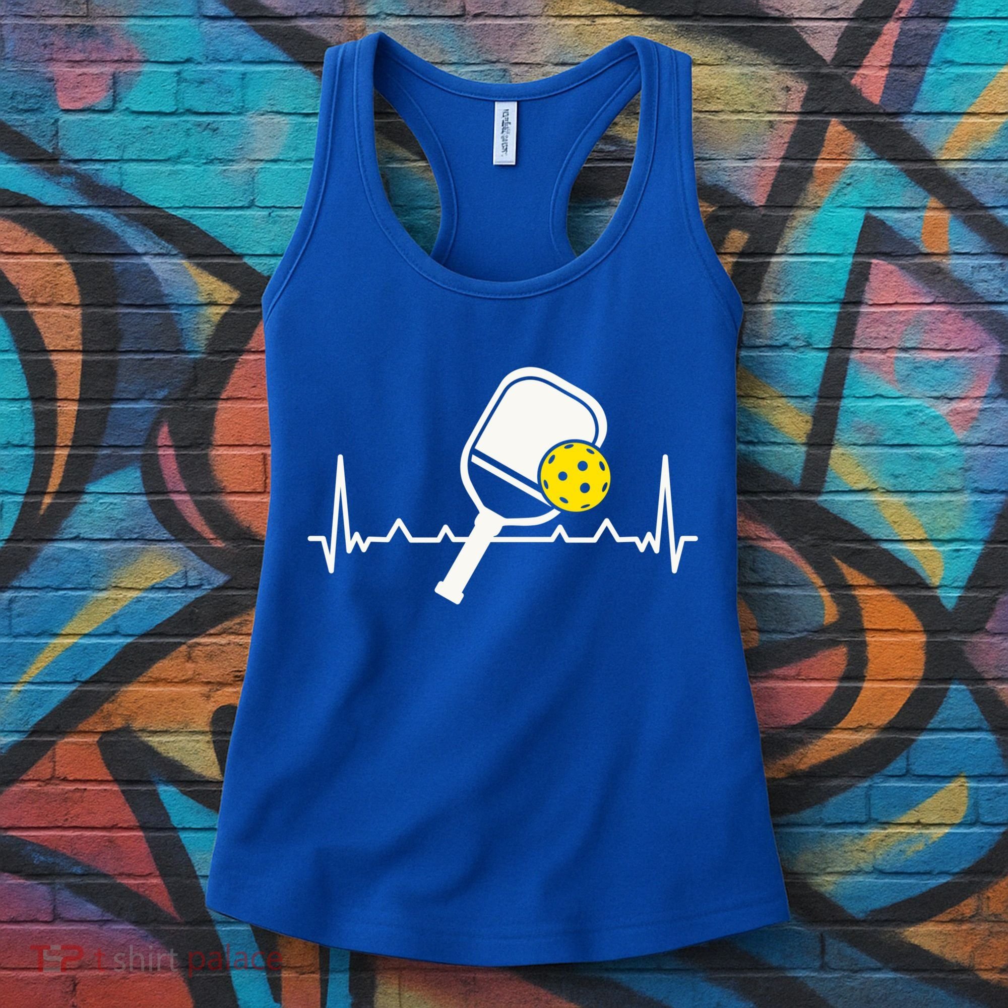 Pickleball Heartbeat Paddleball Gift Racket Singles Doubles Sport Gift Women's Tank Top