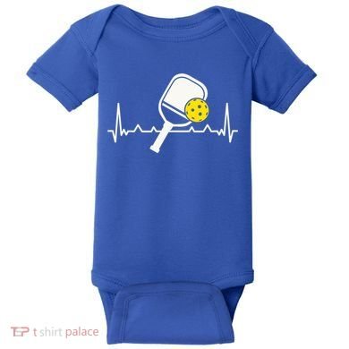 Pickleball Heartbeat Paddleball Gift Racket Singles Doubles Sport Gift Baby Bodysuit