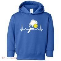 Pickleball Heartbeat Paddleball Gift Racket Singles Doubles Sport Gift Toddler Hoodie thumb 0