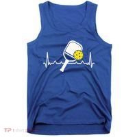 Pickleball Heartbeat Paddleball Gift Racket Singles Doubles Sport Gift Tank Top thumb 0