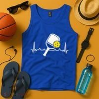 Pickleball Heartbeat Paddleball Gift Racket Singles Doubles Sport Gift Tank Top thumb 4