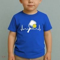 Pickleball Heartbeat Paddleball Gift Racket Singles Doubles Sport Gift Toddler T-Shirt thumb 2