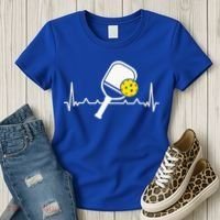 Pickleball Heartbeat Paddleball Gift Racket Singles Doubles Sport Gift Women's T-Shirt thumb 3