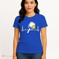 Pickleball Heartbeat Paddleball Gift Racket Singles Doubles Sport Gift Women's T-Shirt thumb 4