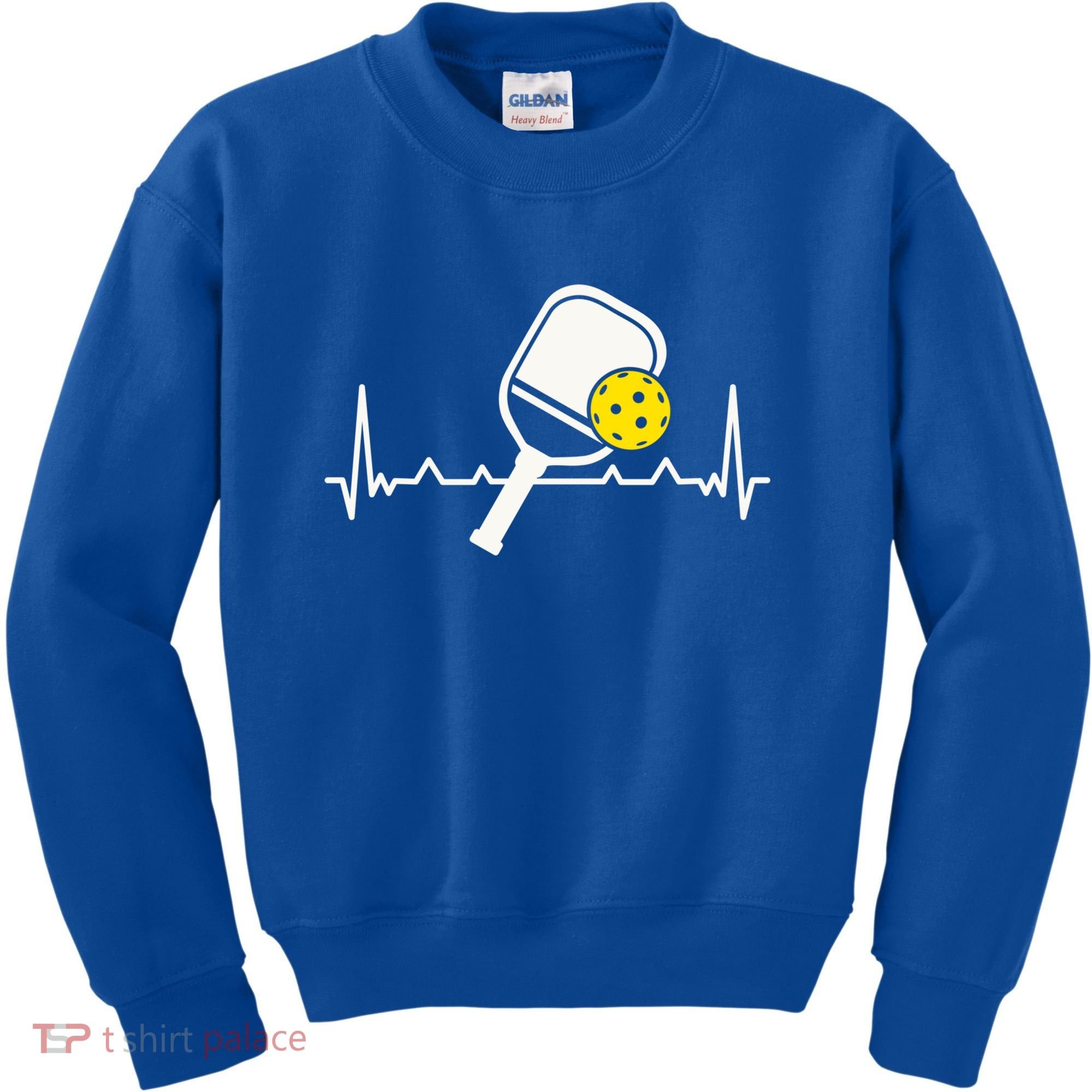 Pickleball Heartbeat Paddleball Gift Racket Singles Doubles Sport Gift Kids Sweatshirt