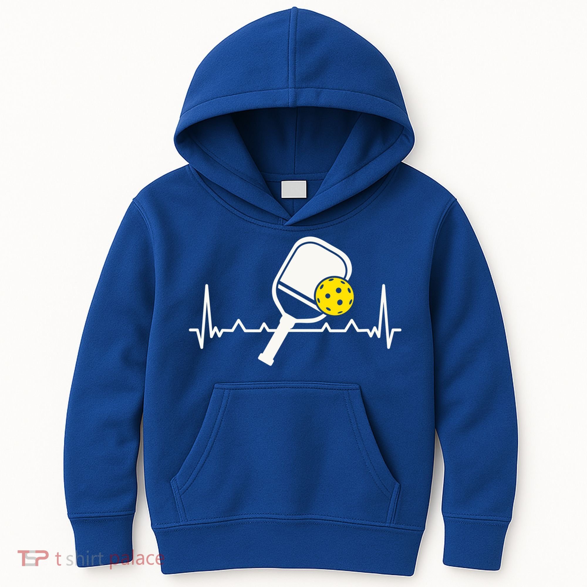 Pickleball Heartbeat Paddleball Gift Racket Singles Doubles Sport Gift Kids Hoodie