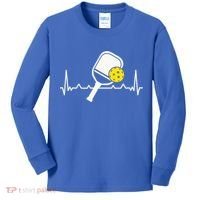 Pickleball Heartbeat Paddleball Gift Racket Singles Doubles Sport Gift Kids Long Sleeve Shirt thumb 0