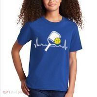 Pickleball Heartbeat Paddleball Gift Racket Singles Doubles Sport Gift Kids T-Shirt thumb 2