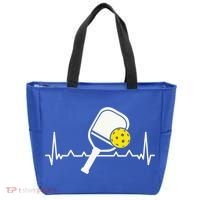 Pickleball Heartbeat Paddleball Gift Racket Singles Doubles Sport Gift Tote Bag thumb 0