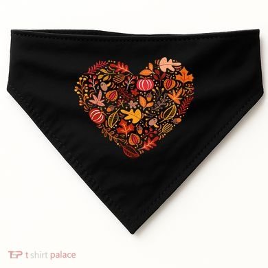 Pumpkin Heart USA-Made Doggie Bandana