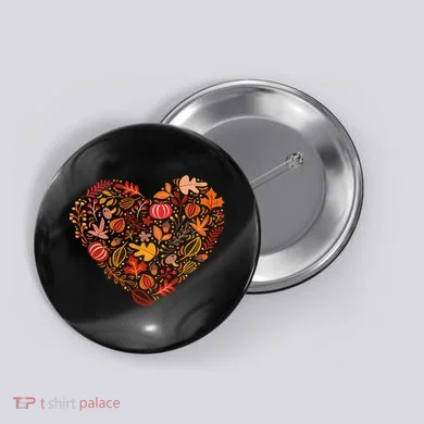 Pumpkin Heart Button