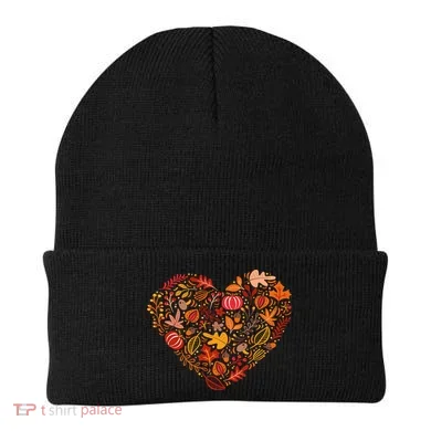 Pumpkin Heart Beanie