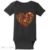 Pumpkin Heart Baby Bodysuit thumb 0