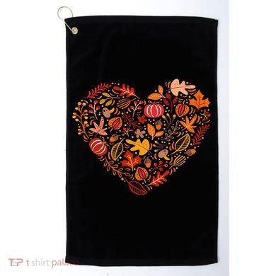 Pumpkin Heart Golf Towel