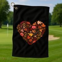 Pumpkin Heart Golf Towel thumb 1