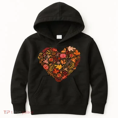 Pumpkin Heart Kids Hoodie