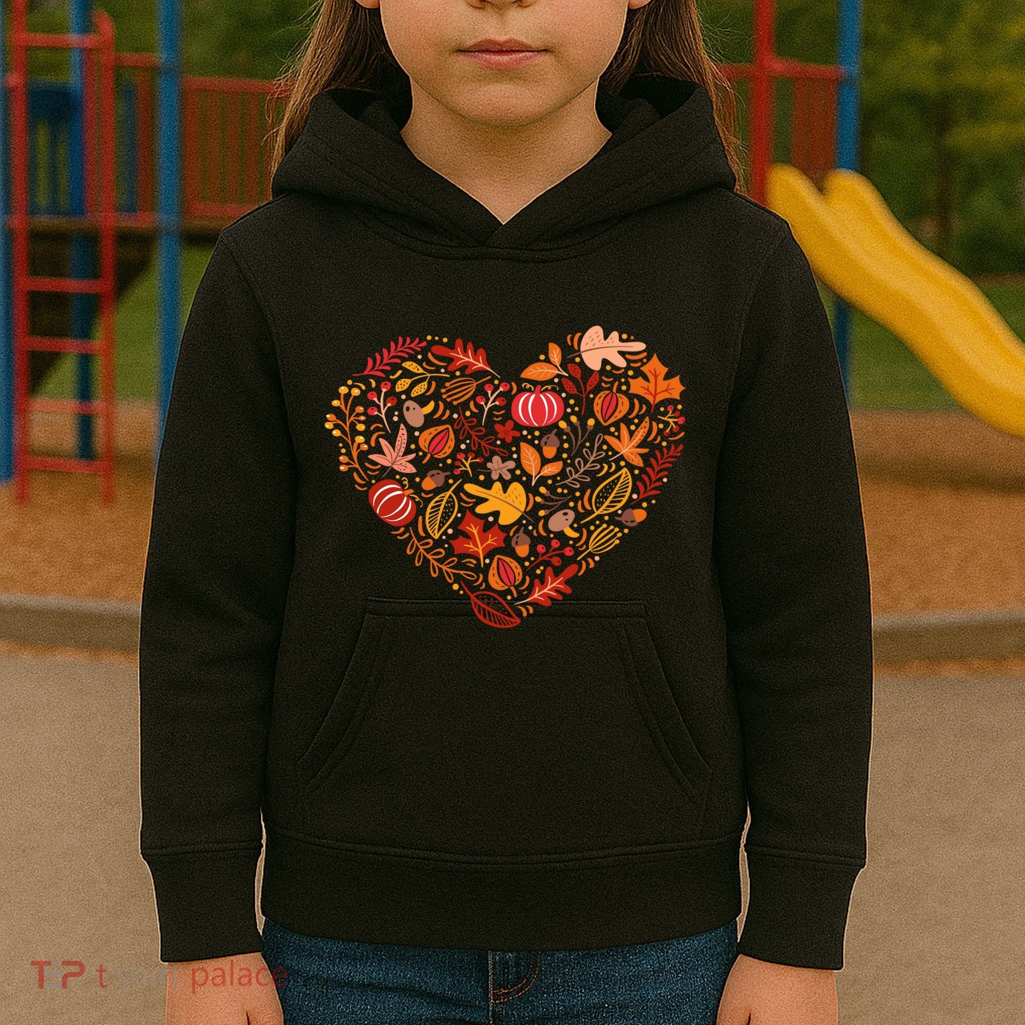 Pumpkin Heart Kids Hoodie