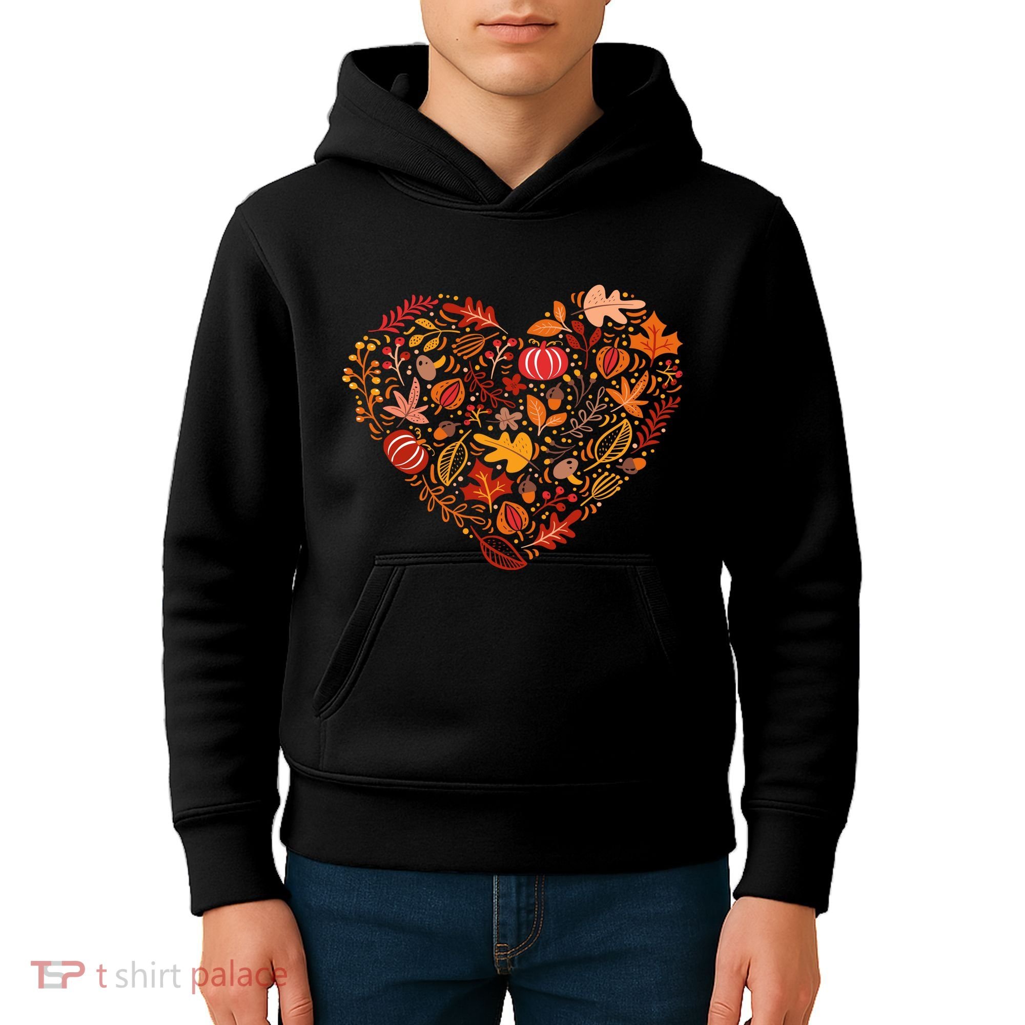 Pumpkin Heart Kids Hoodie