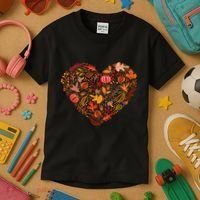 Pumpkin Heart Kids T-Shirt thumb 3