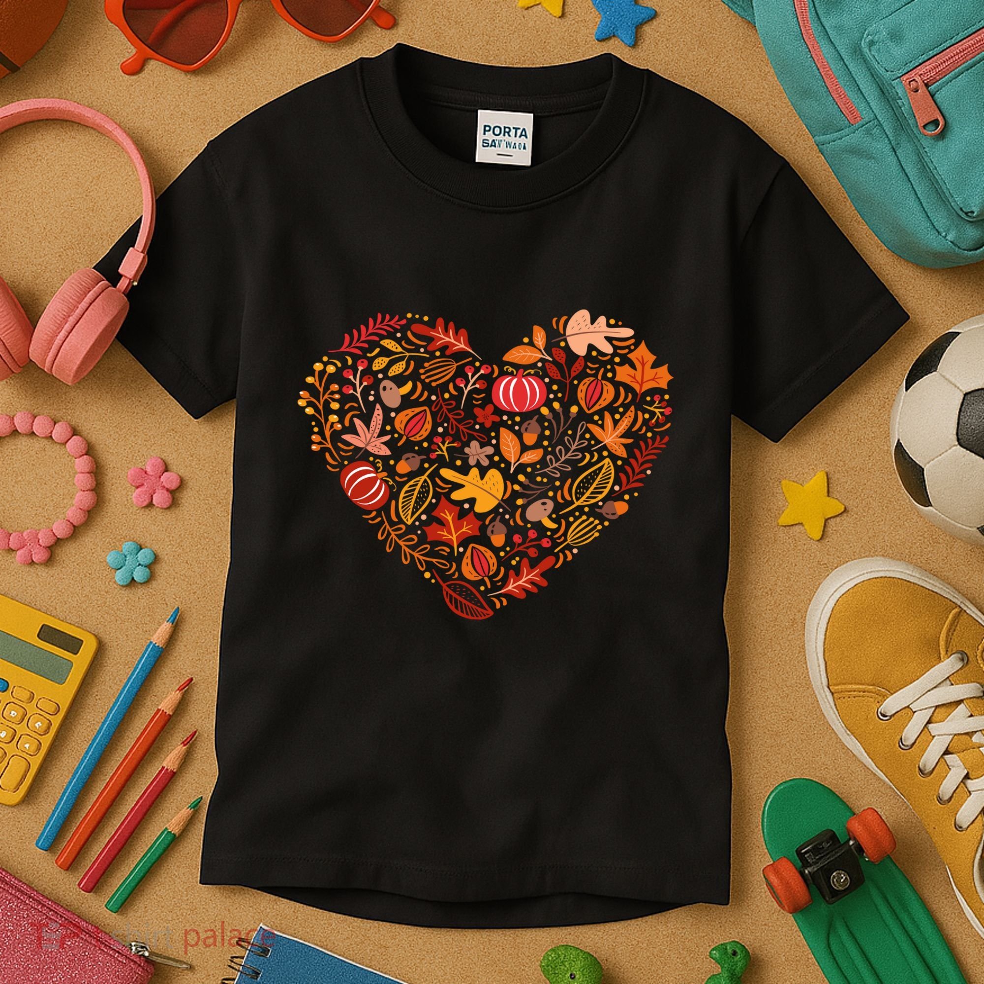 Pumpkin Heart Kids T-Shirt