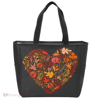 Pumpkin Heart Tote Bag