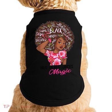 Proud Human Resources That Magic Black Afro HR Job Pride Doggie Tank