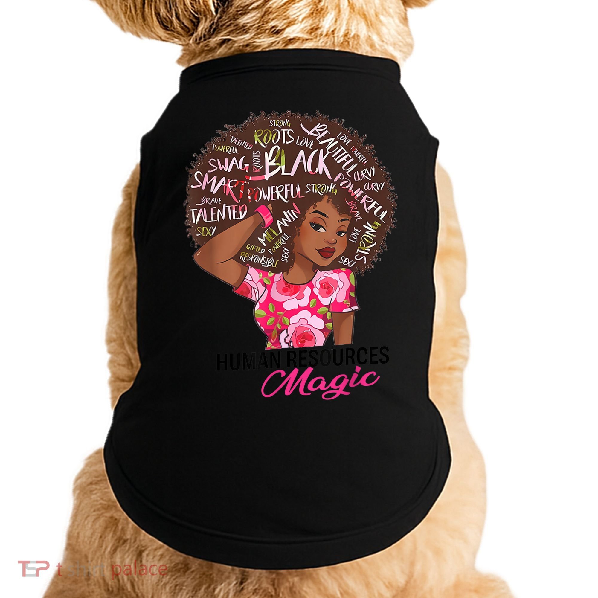 Proud Human Resources That Magic Black Afro HR Job Pride Doggie Tank