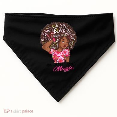 Proud Human Resources That Magic Black Afro HR Job Pride USA-Made Doggie Bandana