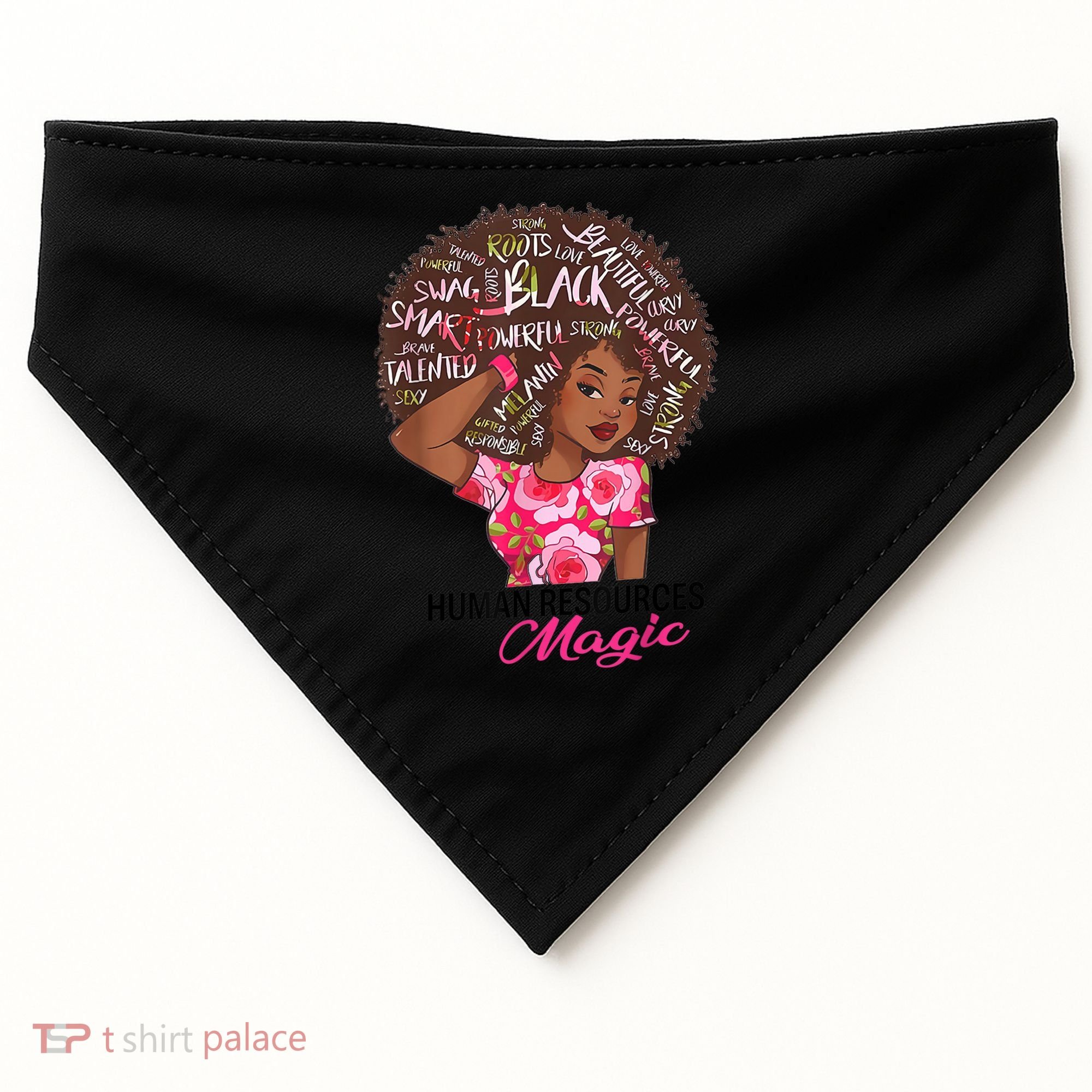Proud Human Resources That Magic Black Afro HR Job Pride USA-Made Doggie Bandana