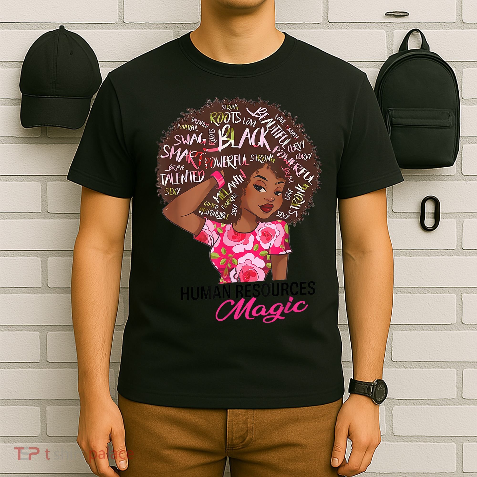 Proud Human Resources That Magic Black Afro HR Job Pride T-Shirt
