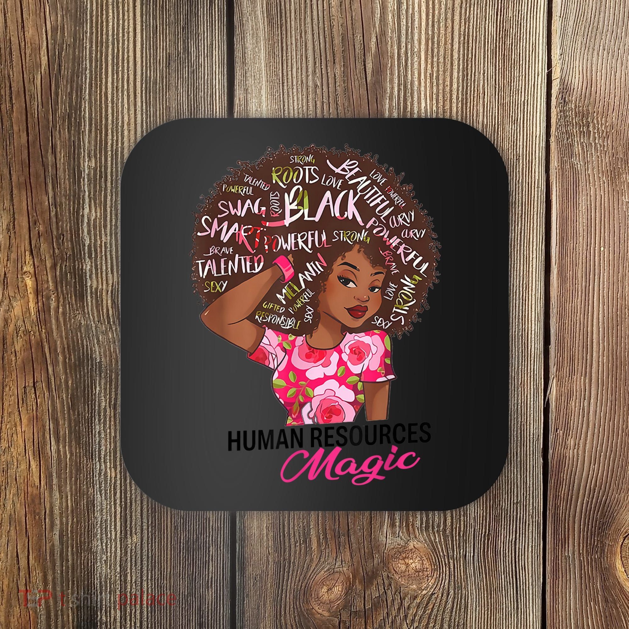 Proud Human Resources That Magic Black Afro HR Job Pride Coaster