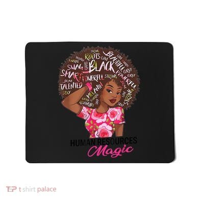 Proud Human Resources That Magic Black Afro HR Job Pride Mousepad