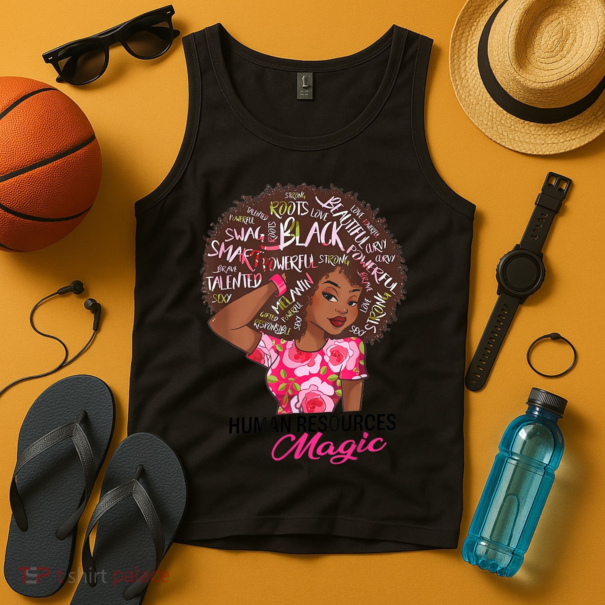 Proud Human Resources That Magic Black Afro HR Job Pride Tank Top