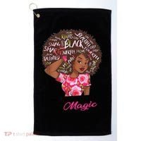 Proud Human Resources That Magic Black Afro HR Job Pride Golf Towel thumb 0