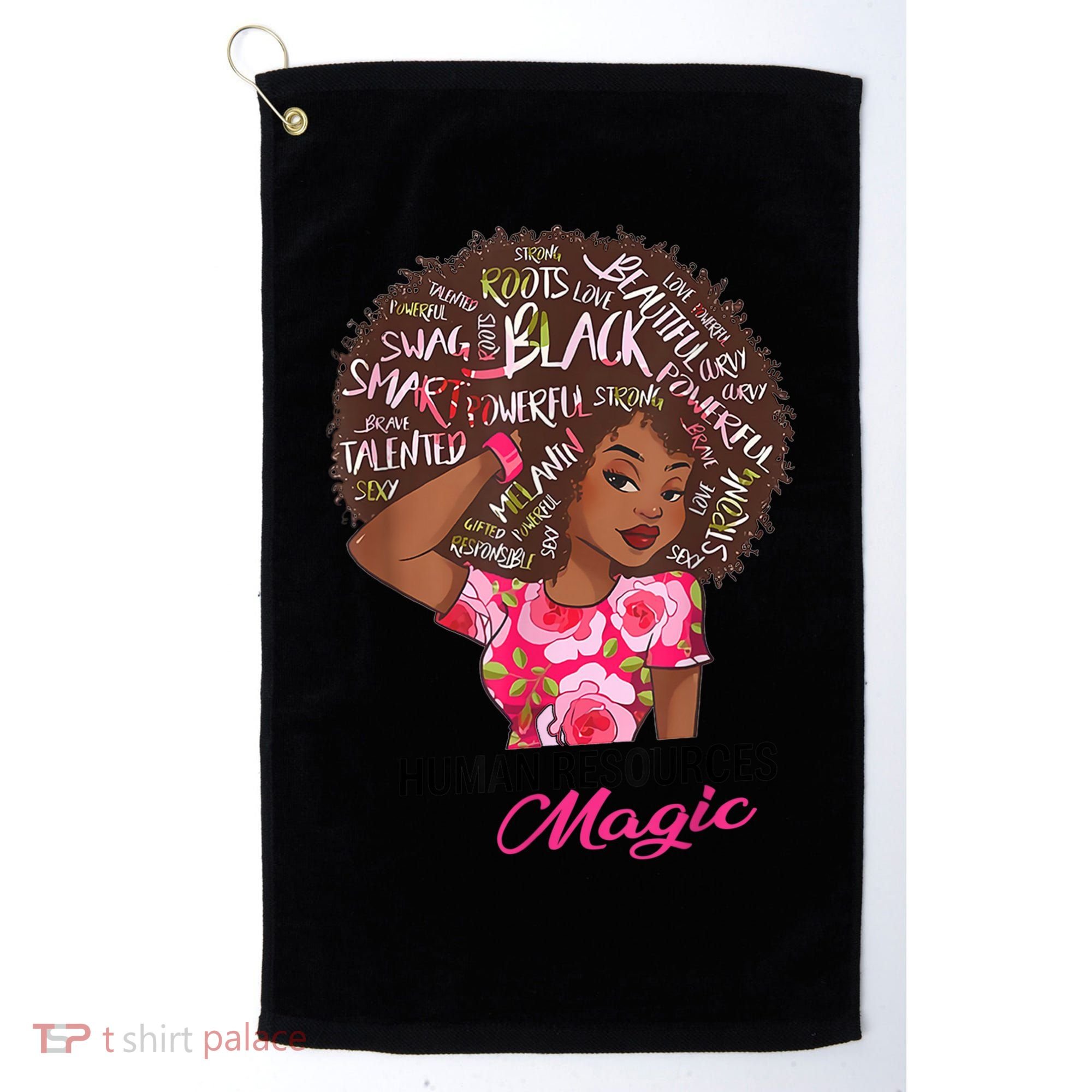 Proud Human Resources That Magic Black Afro HR Job Pride Golf Towel