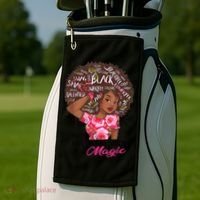Proud Human Resources That Magic Black Afro HR Job Pride Golf Towel thumb 2