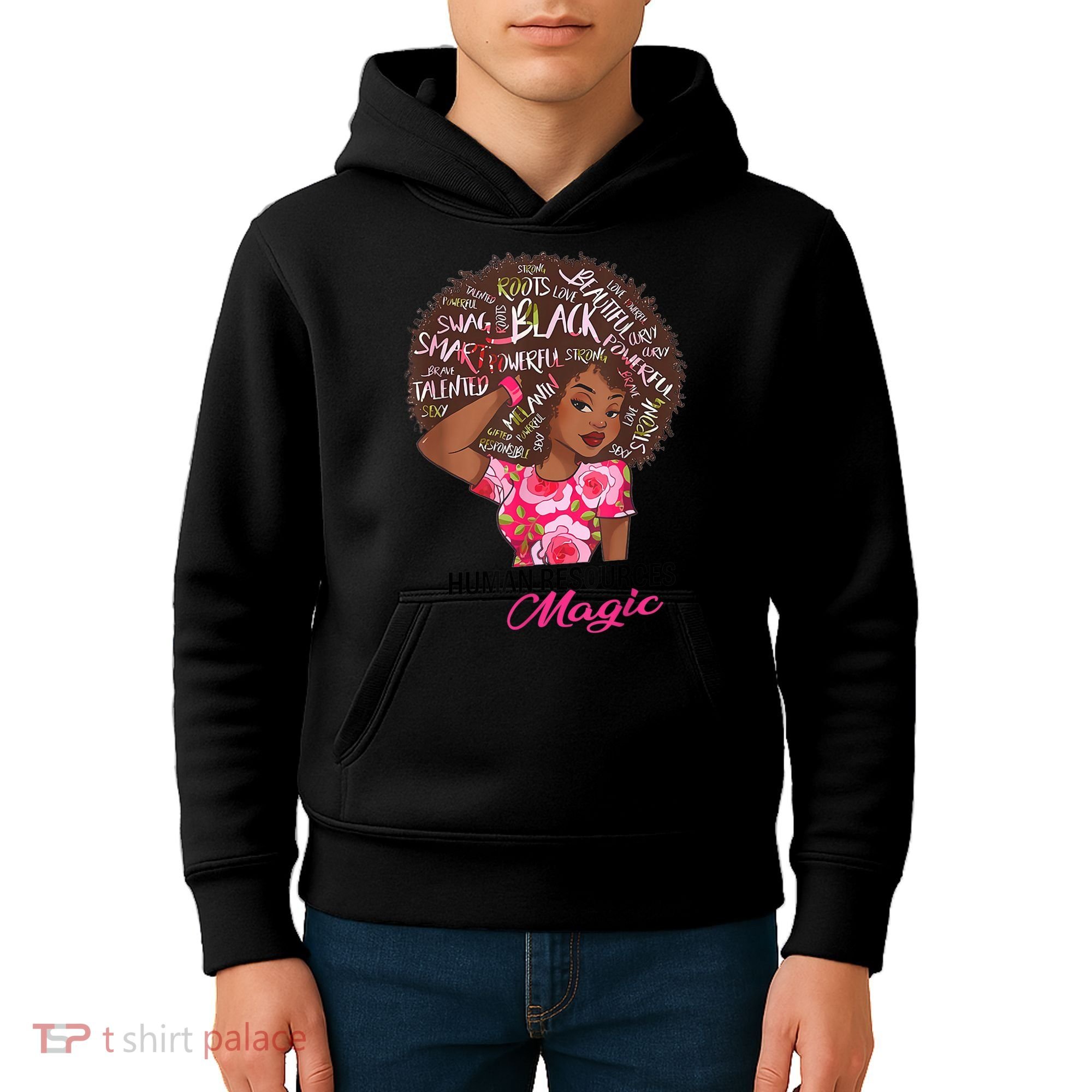 Proud Human Resources That Magic Black Afro HR Job Pride Kids Hoodie