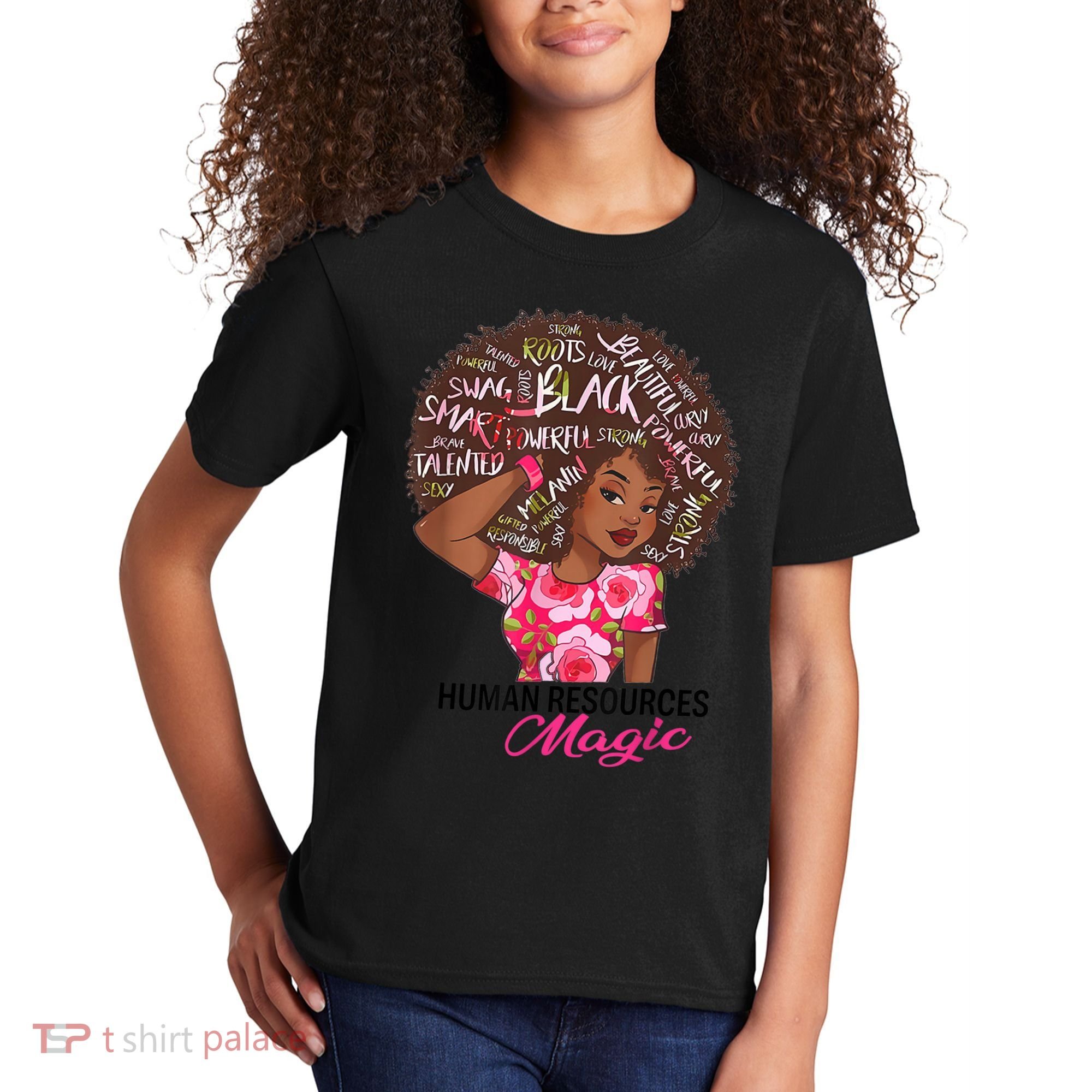 Proud Human Resources That Magic Black Afro HR Job Pride Kids T-Shirt