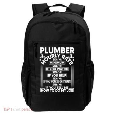 Plumber Hourly Rate Backpack