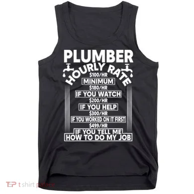 Plumber Hourly Rate Tank Top