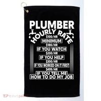 Plumber Hourly Rate Golf Towel thumb 0