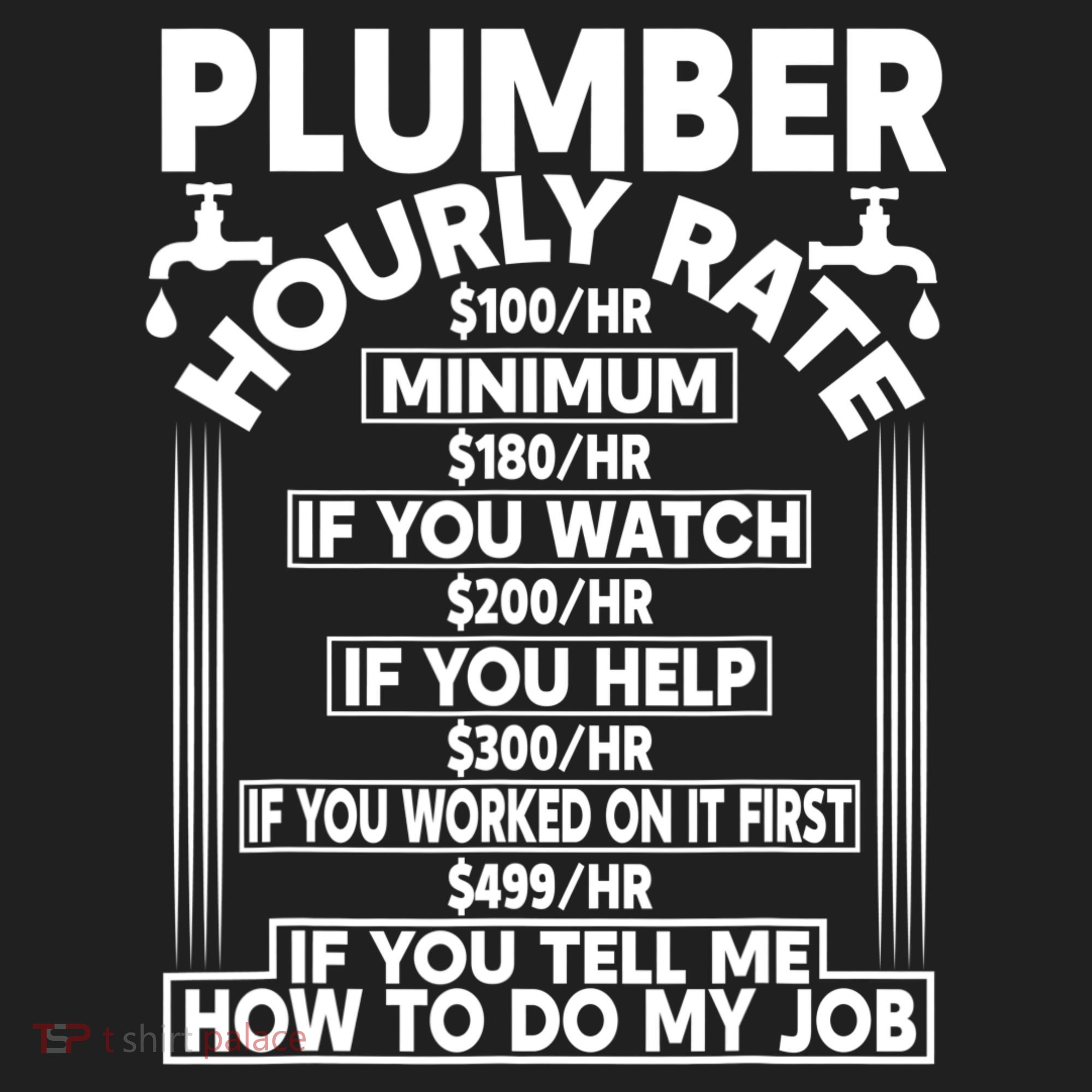 Plumber Hourly Rate Golf Towel