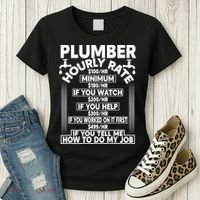 Plumber Hourly Rate Women's T-Shirt thumb 3