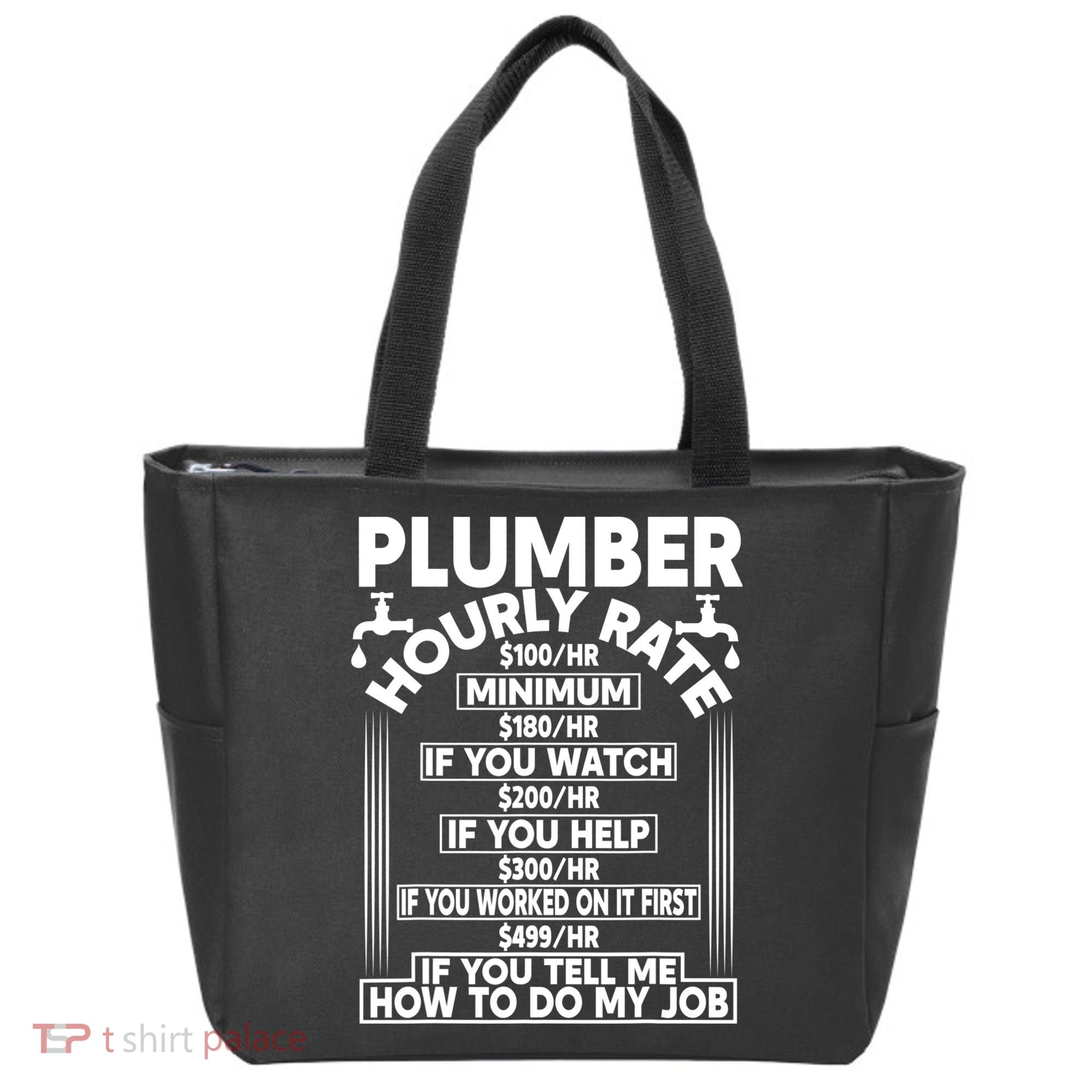 Plumber Hourly Rate Tote Bag