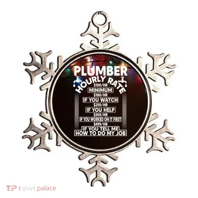 Plumber Hourly Rate Ornament